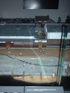 写真15．住友銅吹所：模型（大阪歴史博物館）江戸時代には、堀沿いに多くの雁木がありました。