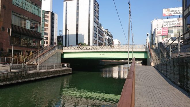 写真９．日本橋：道頓堀川左岸下流側から撮影