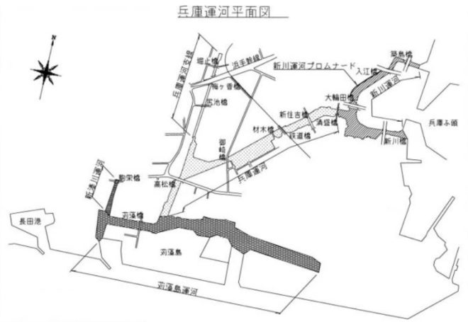 図９．兵庫運河平面図