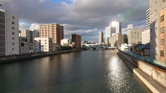 写真41．木津川大橋・中央大通から上流を臨む