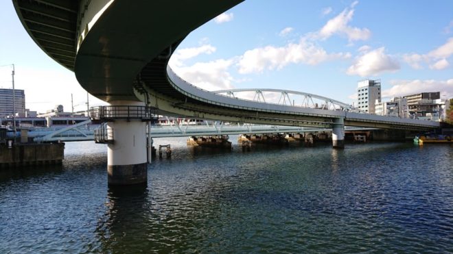 写真５．昭和橋から見た安治川