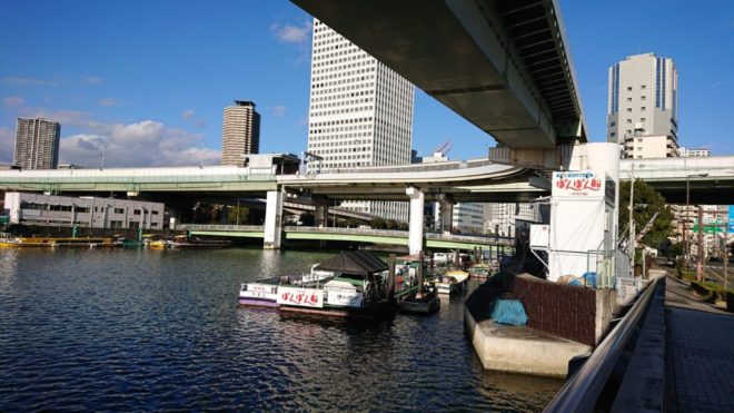 写真６．昭和橋から見た土佐堀川